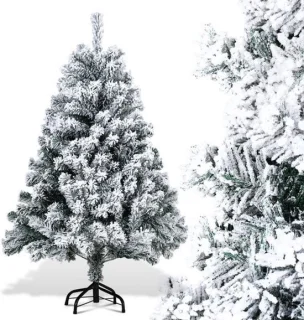 Kunstkerstboom met sneeuw 120 cm