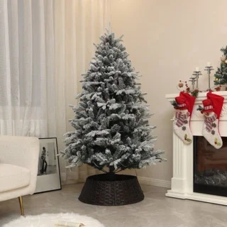 Kunstkerstboom met sneeuw, 180 cm