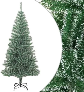 Kunstkerstboom met sneeuw 210 cm groen