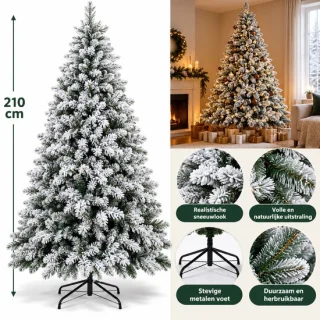Kunstkerstboom met sneeuw