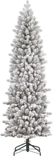 Kunstkerstboom met sneeuw - kunststof - groen - 185 cm