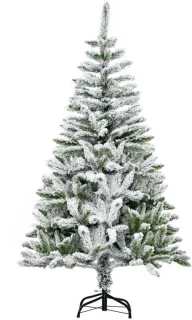 Kunstkerstboom met sneeuweffect groen en wit