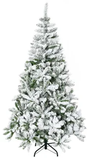 Kunstkerstboom met sneeuweffect groen wit