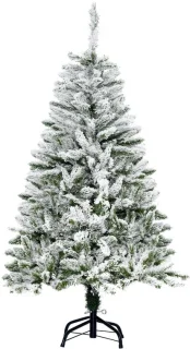 Kunstkerstboom met sneeuweffect groen/wit