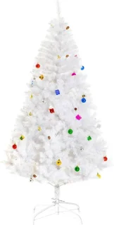 Kunstkerstboom met standaard 180 cm wit