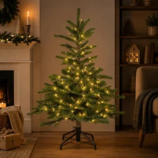 Kunstkerstboom met verlichting - 120 cm