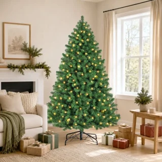 Kunstkerstboom met verlichting 150 cm