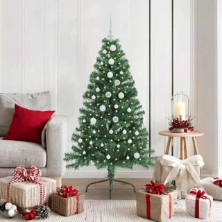 Kunstkerstboom met verlichting 150 cm groen