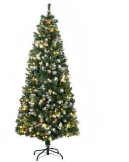 Kunstkerstboom met verlichting 180 cm groen