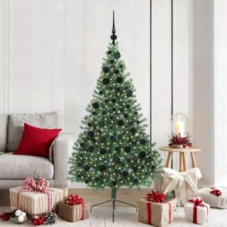 Kunstkerstboom met verlichting, 180 cm groen
