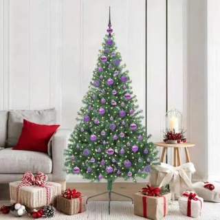 Kunstkerstboom met verlichting, 180 cm groen