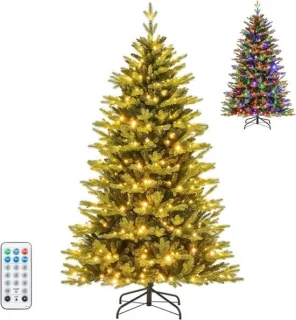 Kunstkerstboom met verlichting - 180 cm - groen