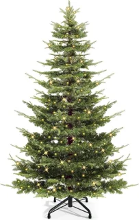 Kunstkerstboom met verlichting - 2 meter hoog - groen