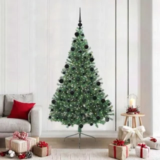 Kunstkerstboom met verlichting 210 cm groen