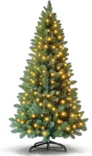 Kunstkerstboom met verlichting, 210 cm, groen