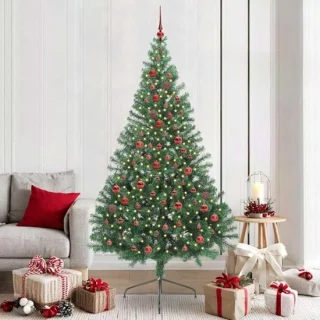 Kunstkerstboom met verlichting, 210 cm