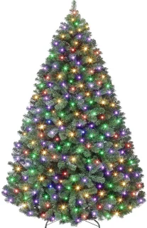 Kunstkerstboom met verlichting 225 cm (7,5 ft) XXL groen