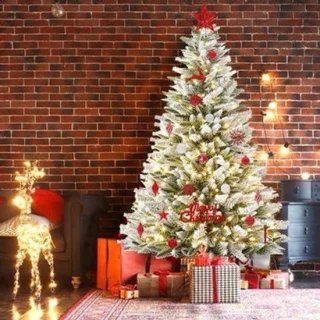 Kunstkerstboom met verlichting 225 cm