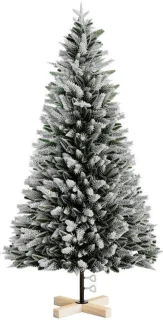 Kunstkerstboom met verlichting, 225 cm, sneeuweffect