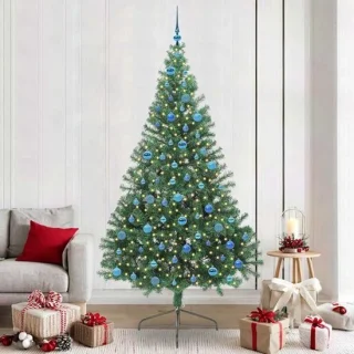Kunstkerstboom met verlichting 240 cm groen