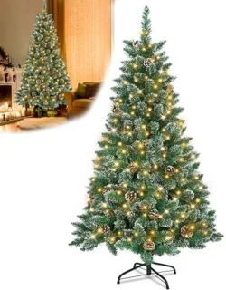 Kunstkerstboom met verlichting