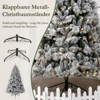 Kunstkerstboom met warm witte ledverlichting, 180 cm