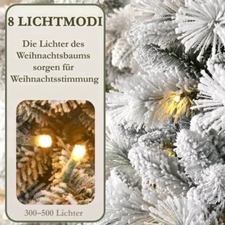 Kunstkerstboom met warm witte ledverlichting – 180 cm