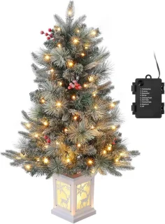 Kunstkerstboom met warmwitte led-verlichting, 90 cm groen