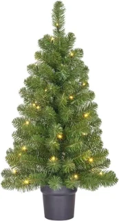 Kunstkerstboom met warmwitte ledverlichting en scharniersysteem