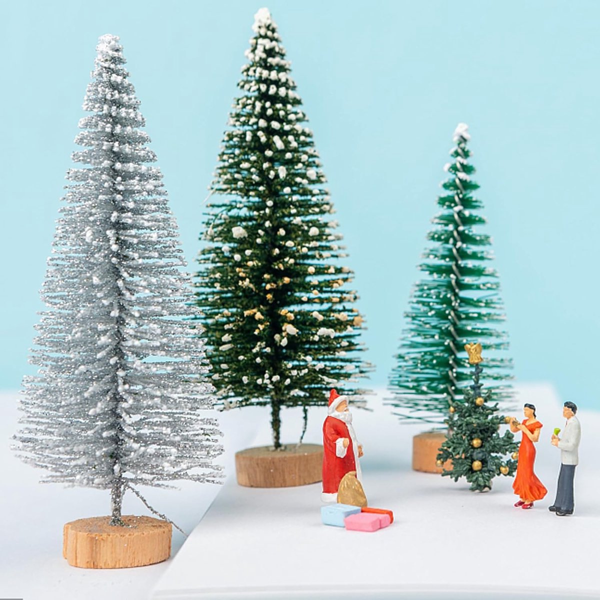 kunstkerstboom mini dennenboom 18 stuks
