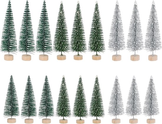 kunstkerstboom mini dennenboom 18 stuks