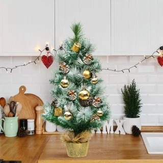 Kunstkerstboom mini dennenboom 60 cm groen