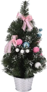 Kunstkerstboom mini PVC 40 cm inclusief versiering
