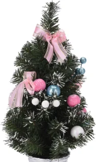 Kunstkerstboom mini PVC 40 cm inclusief versiering
