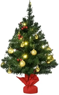 Kunstkerstboom Minikerstboom 60 cm veelkleurig