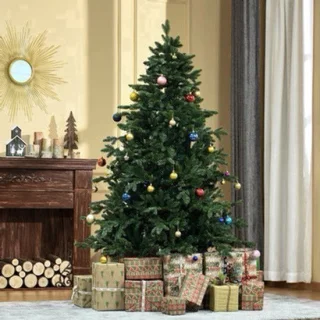 Kunstkerstboom – nepkerstboom – kerstboom – kerstverlichting – groen – 1,8 meter hoog – realistische takken van pvc en pe