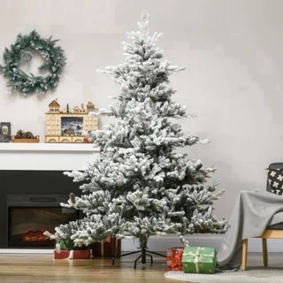 Kunstkerstboom – nepspar – decoratieve kerstboom – winterboom – sneeuwdecoratie