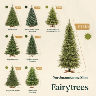 Kunstkerstboom Nordmann Slim 220 cm