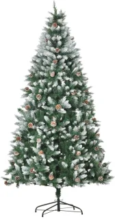 Kunstkerstboom Ø105x210 cm met 1440 PVC-takjes en 75 dennenappels