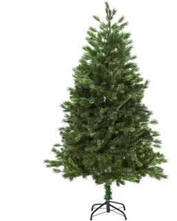 Kunstkerstboom Ø105x210 cm met PE-statief en PVC, groen