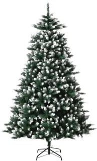 Kunstkerstboom - Ø130 × 210 cm - groen/wit