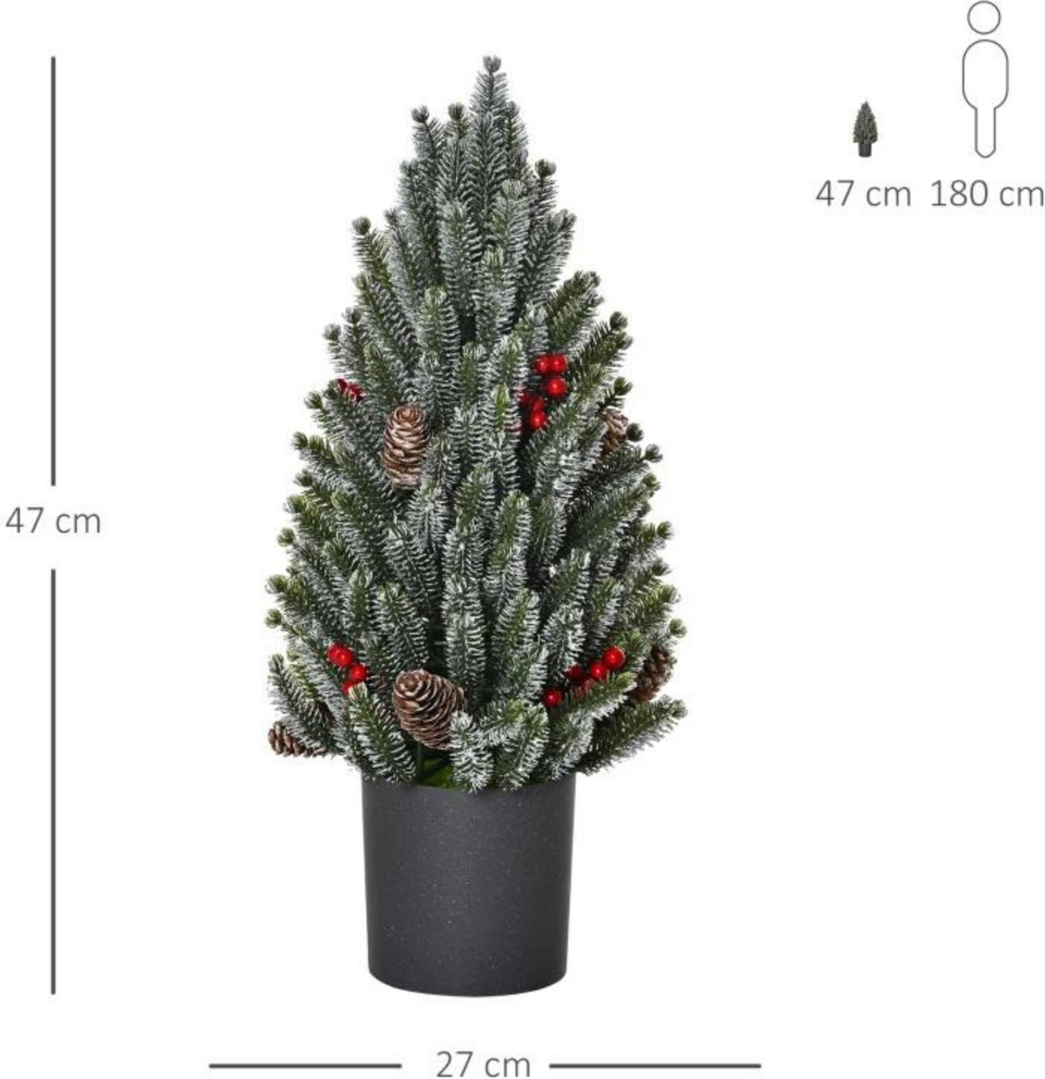 Kunstkerstboom Ø27x47 cm