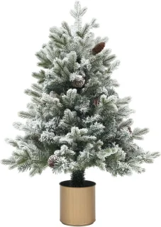 Kunstkerstboom Ø60 × 100 cm groen goud