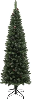 Kunstkerstboom Ø70 × 180 cm besneeuwde look met dennenappels
