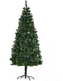Kunstkerstboom Ø80 × 180 cm met dennenappels en standaard