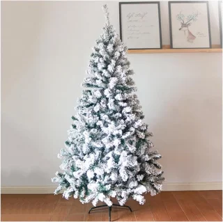 Kunstkerstboom onverlicht sneeuwboom groen