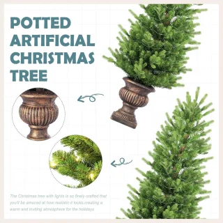 Kunstkerstboom op pot