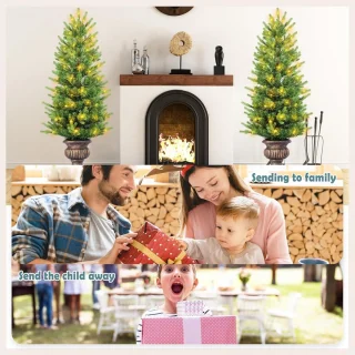 Kunstkerstboom op pot