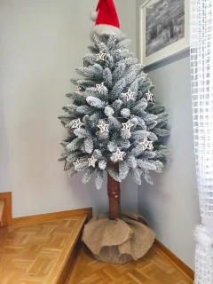 Kunstkerstboom op stam 220 cm