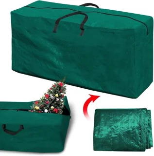 Kunstkerstboom opbergtas 162x38x75 cm groen